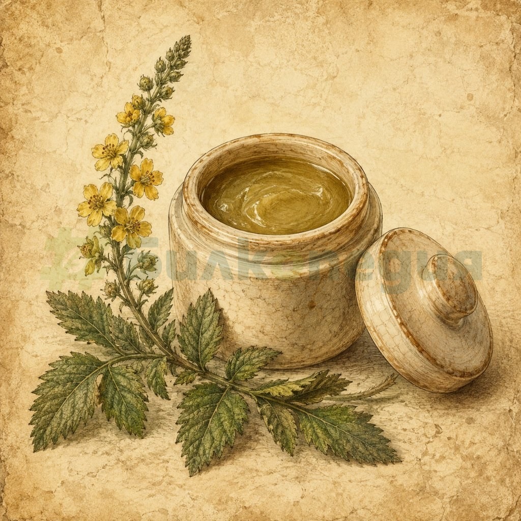 Агримония mehlem - винтидж илюстрация