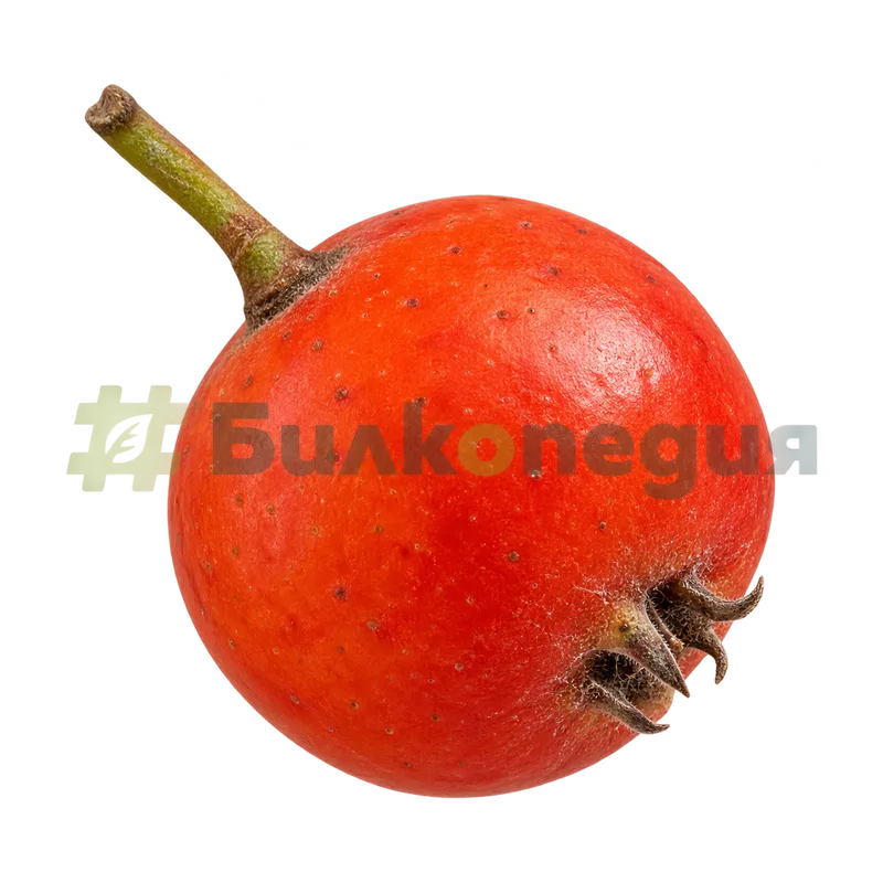 Sorbus aucuparia L. - плод - закръглен, с остатък от чашката, генерирана образователна визуализация