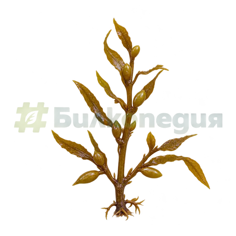 Sargassum fusiforme (Harvey) Setchell, 1931 - цилиндрична разклонена ос, генерирана образователна визуализация