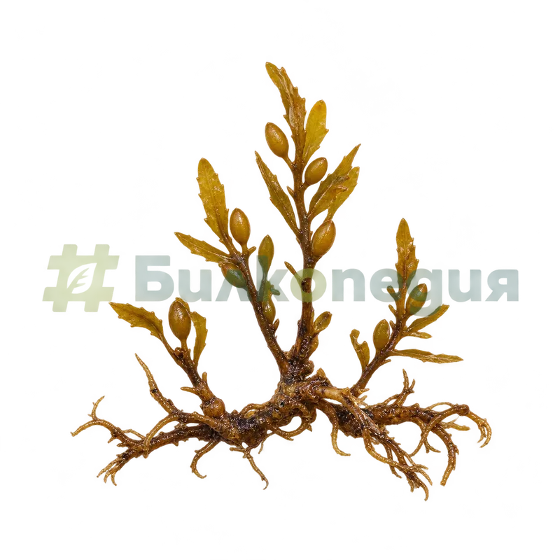 Sargassum fusiforme (Harvey) Setchell, 1931 - стелеща се прикрепваща част, генерирана образователна визуализация