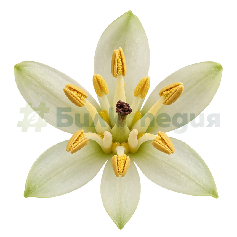 Cinnamomum verum J.Presl - цвят в мъжка фаза, генерирана образователна визуализация